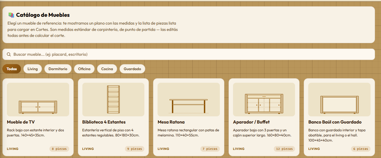Catálogo de Muebles